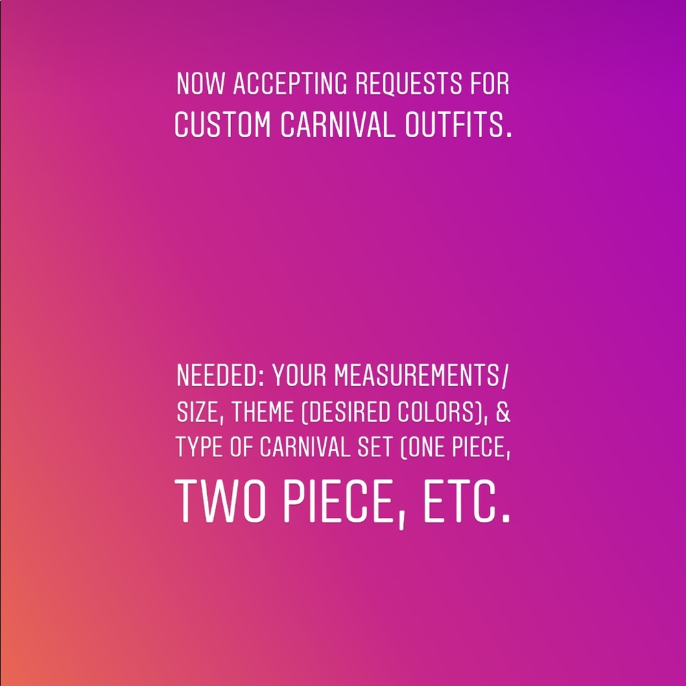 Custom Carnival Outfits